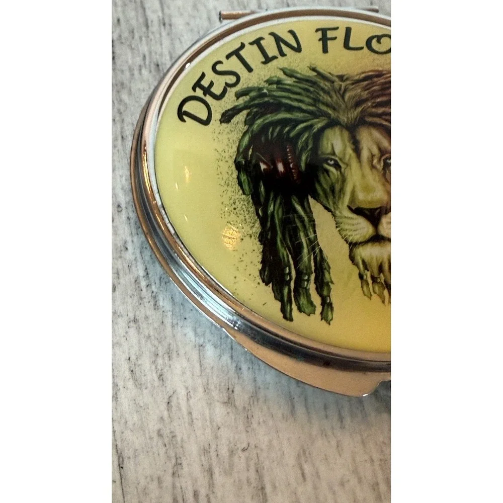 Rastafarian Rasta Lion Headphones Dreadlocks Compact Mirror Destin Florida